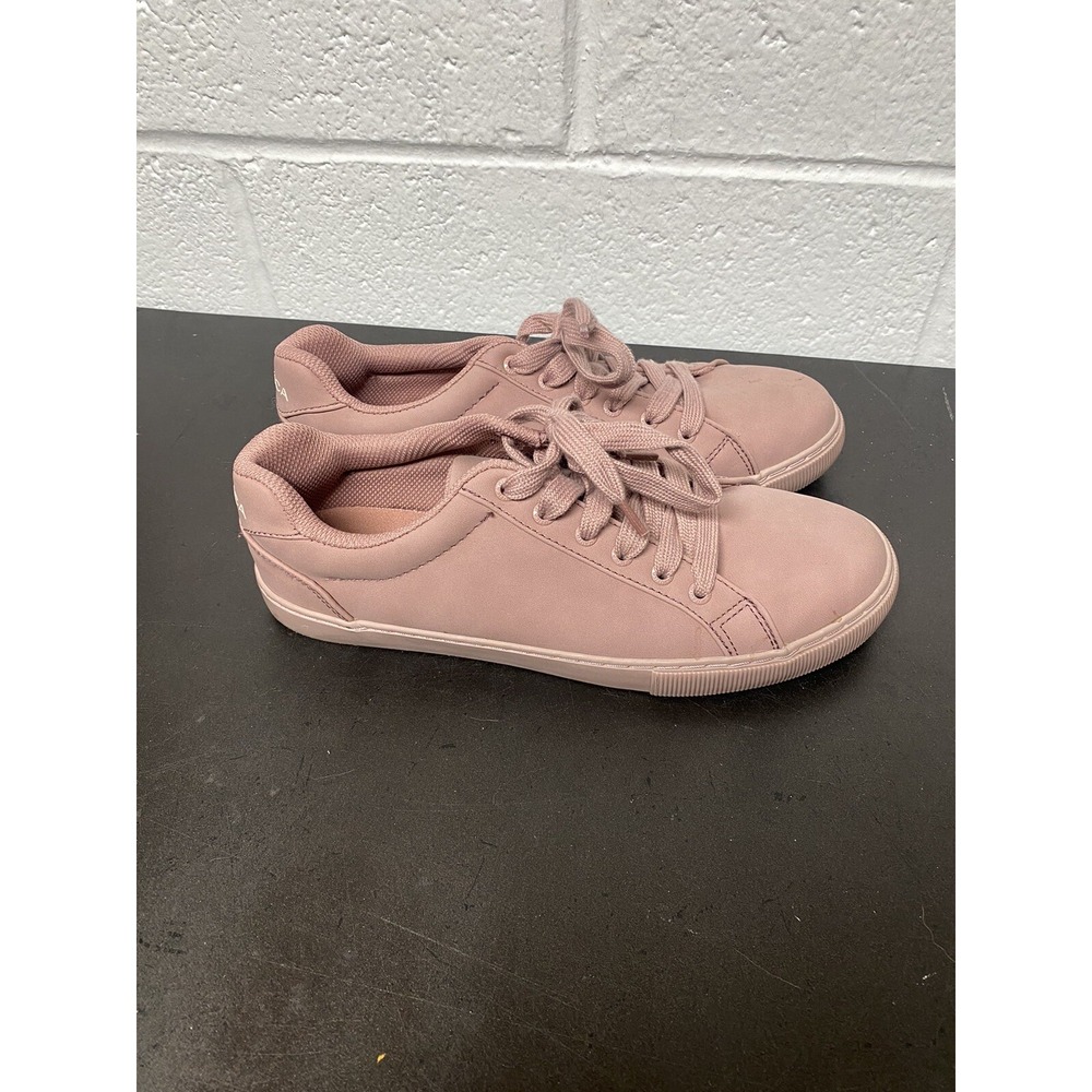 Nautica Shoes Womens 8 Cecily Low Top Sneakers Blush Pink Leather Lace Up Casual